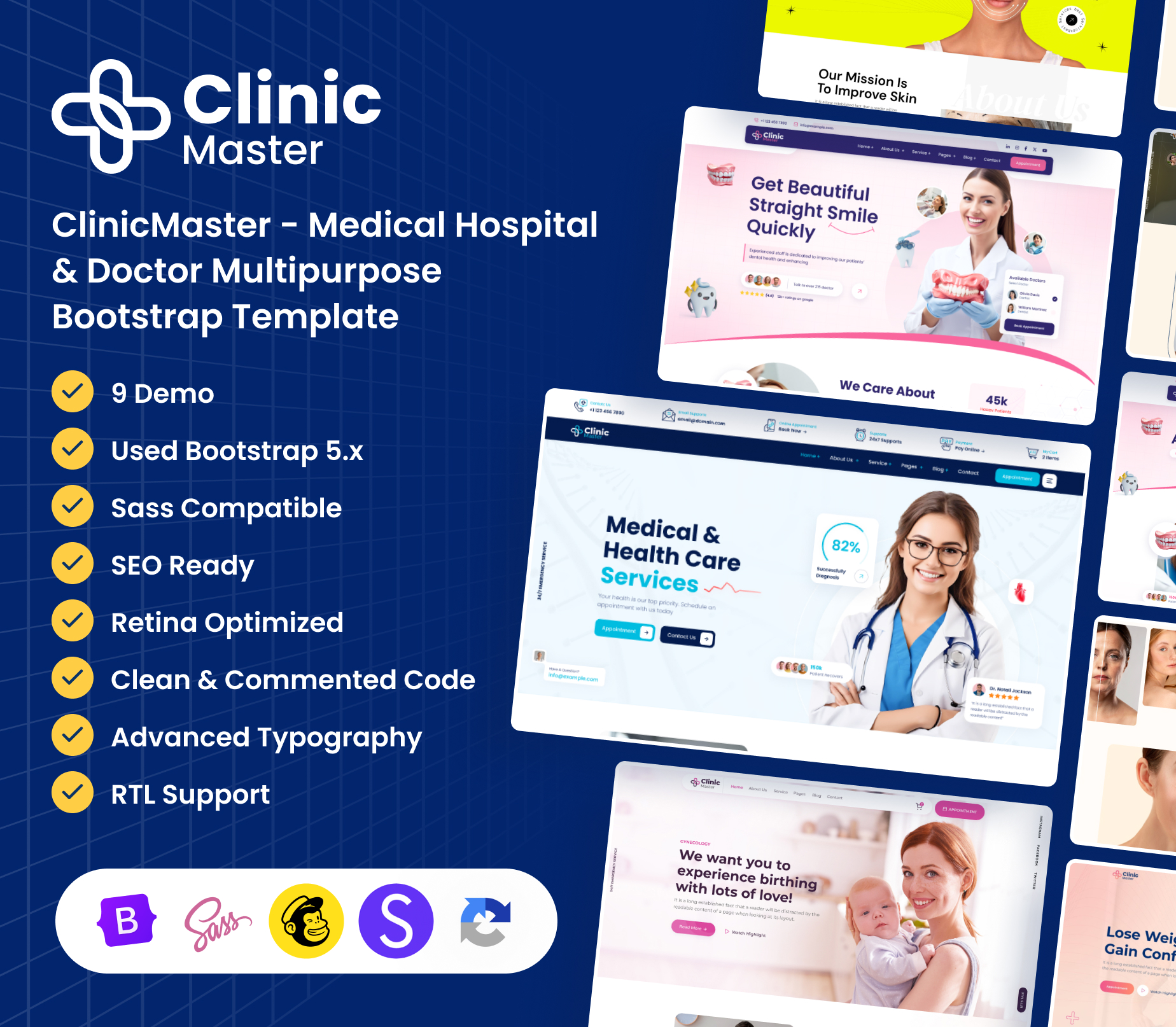 ClinicMaster | Medical Hospital & Doctor Multipurpose Bootstrap HTML Template - 1