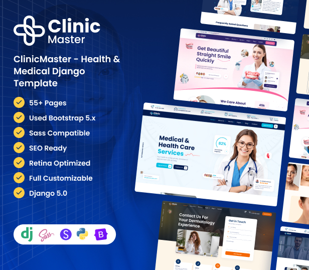 ClinicMaster - Health & Medical Django Template - 1