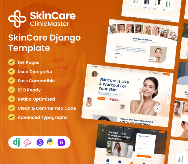 ClinicMaster - SkinCare Django Template - 1