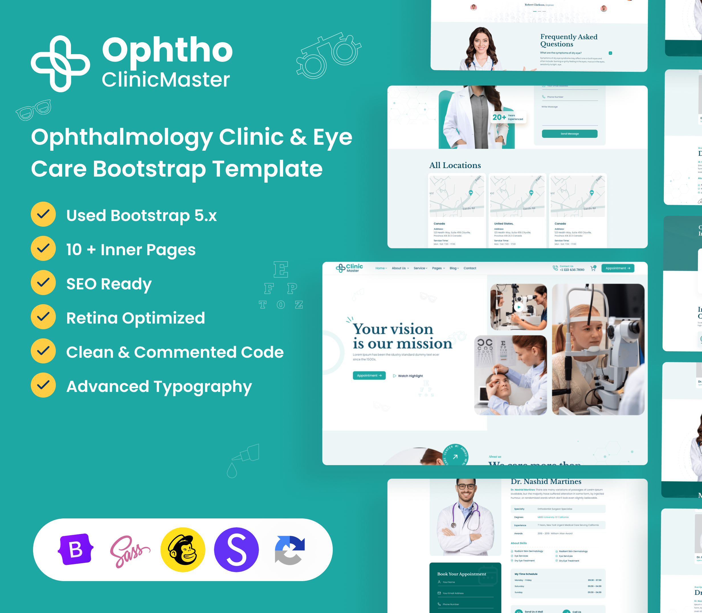ClinicMaster - Ophthalmology & Eye Care Bootstrap Template - 1