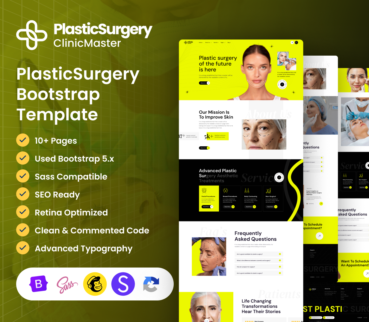 ClinicMaster - PlasticSurgery Bootstrap Template - 1