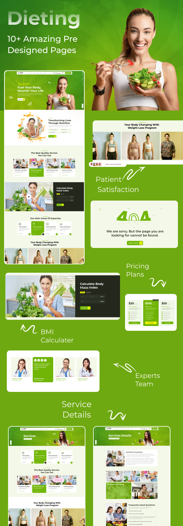 ClinicMaster - Diet & Nutrition Tailwind CSS Template - 2