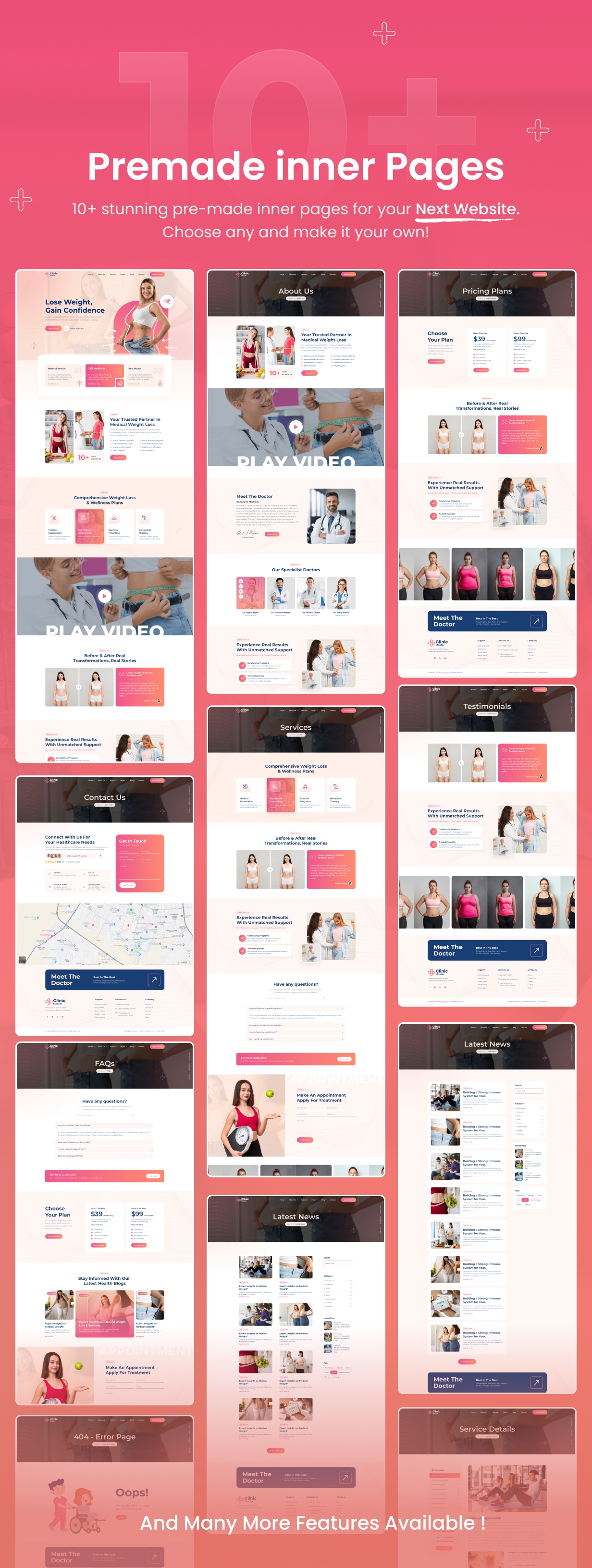 ClinicMaster — Fat Loss & Weight Management Tailwind CSS Template - 2