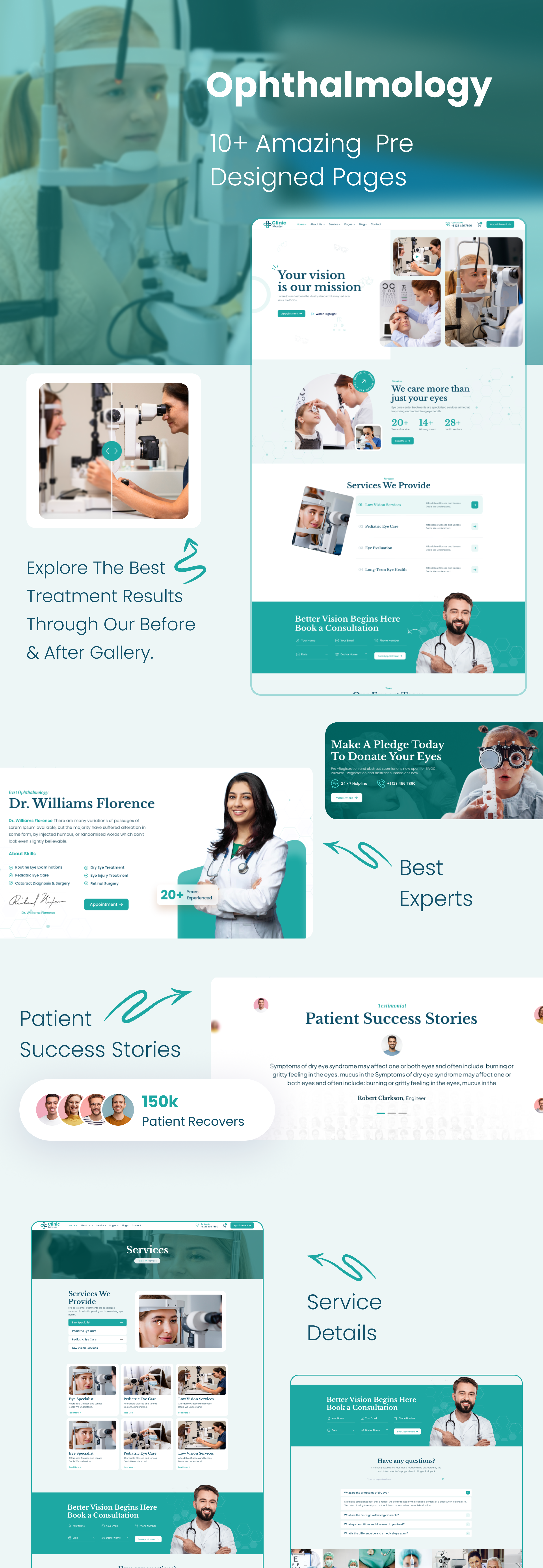 ClinicMaster - Ophthalmology & Eye Care Tailwind CSS Template - 2