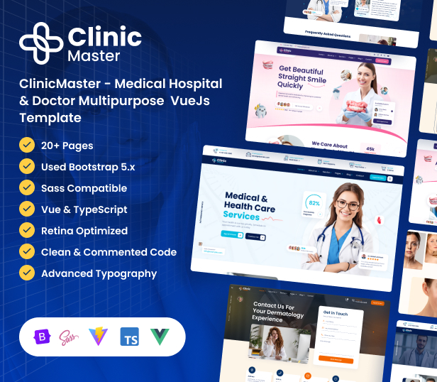 ClinicMaster - Vue JS Multipurpose Health & Medical Template - 1